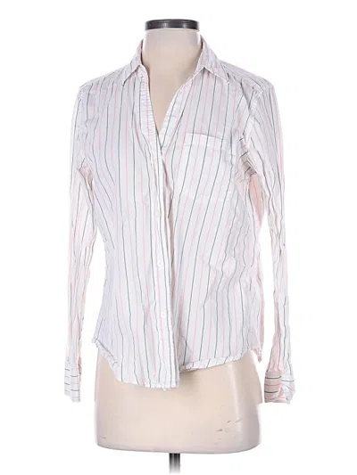 Pre-owned Gap Long Sleeve Blouse In White