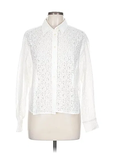 Gap Long Sleeve Blouse In White