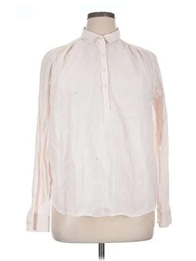 Pre-owned Gap Long Sleeve Blouse In White