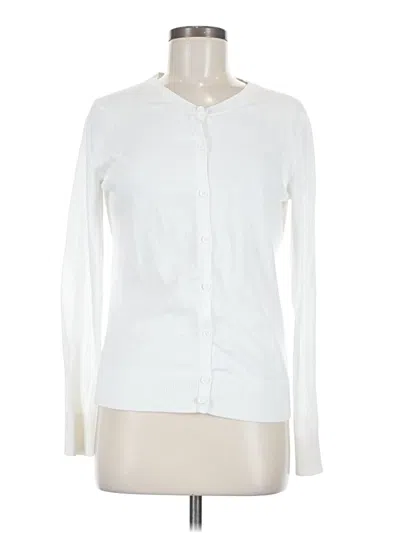 Pre-owned Gap Long Sleeve Blouse In White