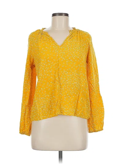 Pre-owned Gap Long Sleeve Blouse In Yellow