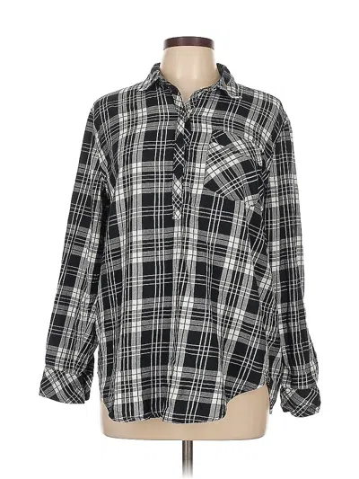 Pre-owned Gap Long Sleeve Button Down Shirt In Black