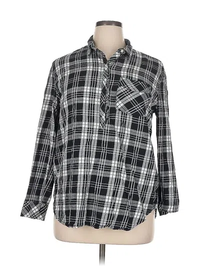 Pre-owned Gap Long Sleeve Button Down Shirt In Black