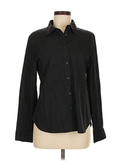 Gap Long Sleeve Button Down Shirt In Black
