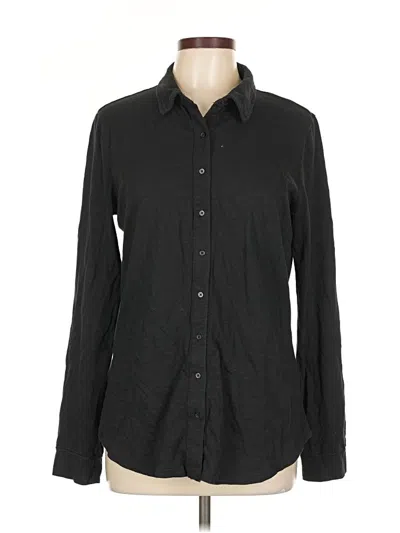 Pre-owned Gap Long Sleeve Button Down Shirt In Black