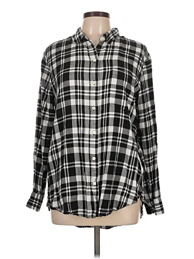 Pre-owned Gap Long Sleeve Button Down Shirt In Black