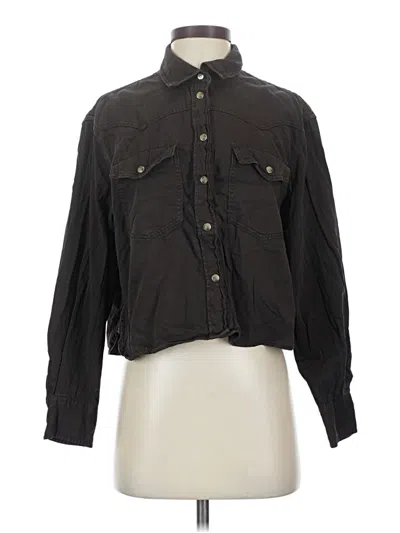 Pre-owned Gap Long Sleeve Button Down Shirt In Black