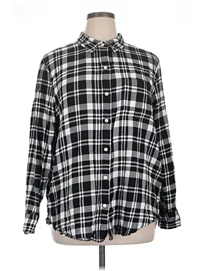 Pre-owned Gap Long Sleeve Button Down Shirt In Black