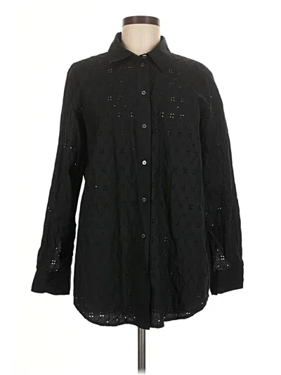 Pre-owned Gap Long Sleeve Button Down Shirt In Black