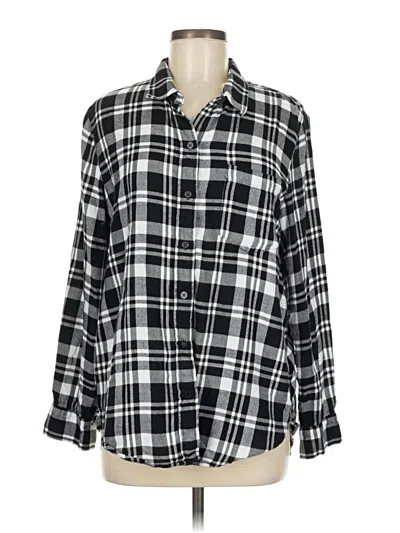 Pre-owned Gap Long Sleeve Button Down Shirt In Black