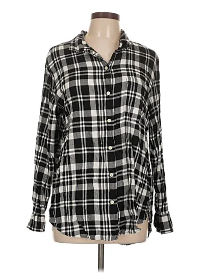 Pre-owned Gap Long Sleeve Button Down Shirt In Black