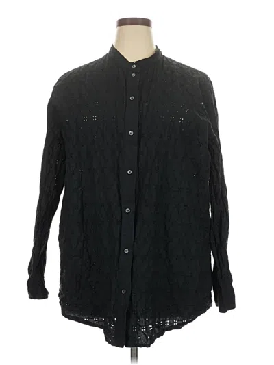 Pre-owned Gap Long Sleeve Button Down Shirt In Black
