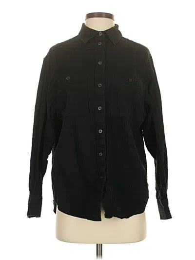 Pre-owned Gap Long Sleeve Button Down Shirt In Black