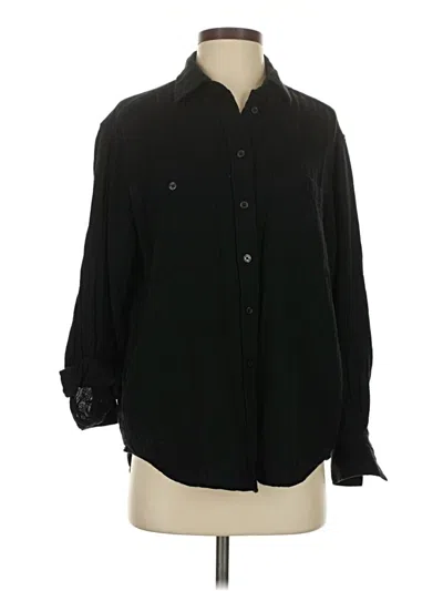 Pre-owned Gap Long Sleeve Button Down Shirt In Black