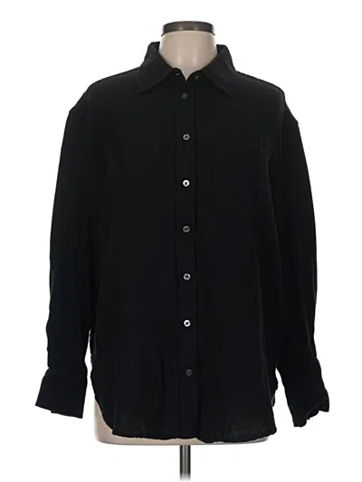 Pre-owned Gap Long Sleeve Button Down Shirt In Black