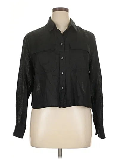Pre-owned Gap Long Sleeve Button Down Shirt In Black