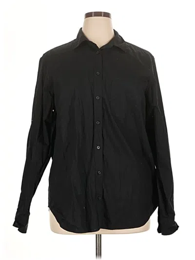 Pre-owned Gap Long Sleeve Button Down Shirt In Black