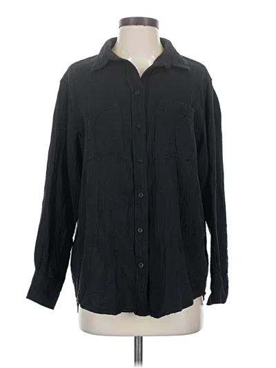 Pre-owned Gap Long Sleeve Button Down Shirt In Black