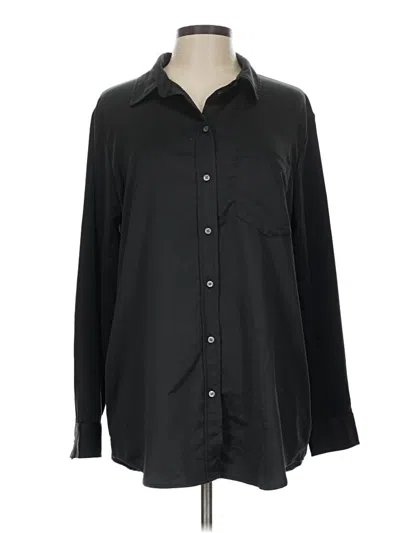 Pre-owned Gap Long Sleeve Button Down Shirt In Black