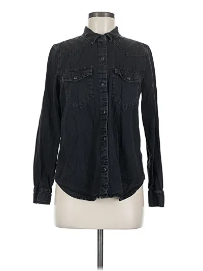 Pre-owned Gap Long Sleeve Button Down Shirt In Black