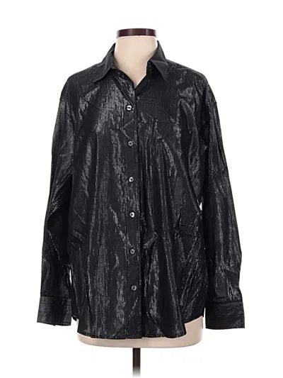 Pre-owned Gap Long Sleeve Button Down Shirt In Black
