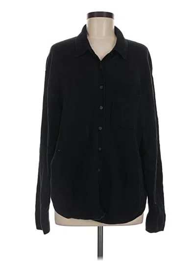 Pre-owned Gap Long Sleeve Button Down Shirt In Black