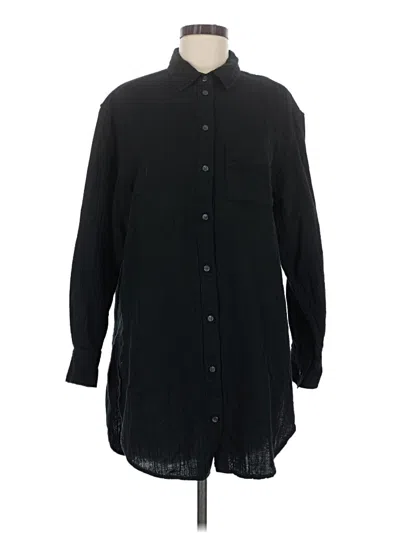 Pre-owned Gap Long Sleeve Button Down Shirt In Black