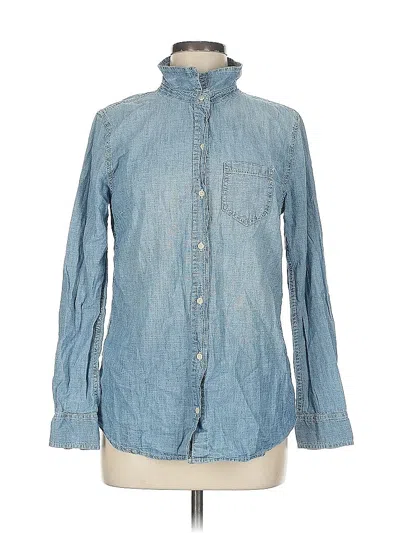 Pre-owned Gap Long Sleeve Button Down Shirt In Blue