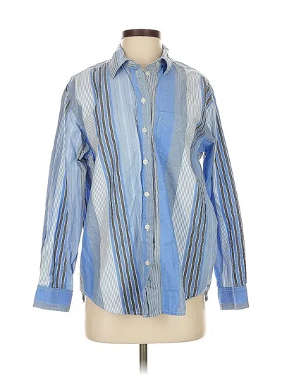 Pre-owned Gap Long Sleeve Button Down Shirt In Blue