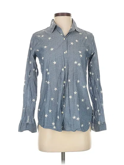 Pre-owned Gap Long Sleeve Button Down Shirt In Blue