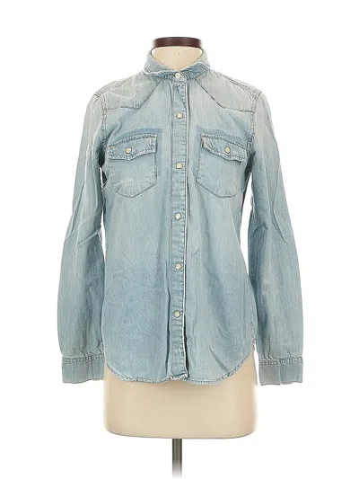 Pre-owned Gap Long Sleeve Button Down Shirt In Blue