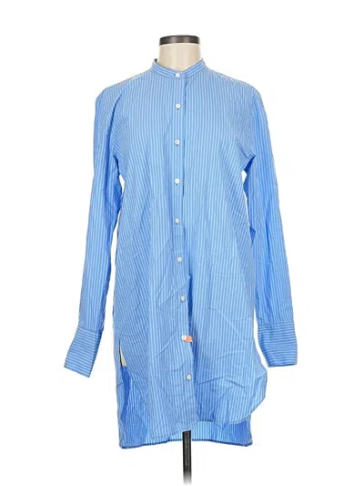 Pre-owned Gap Long Sleeve Button Down Shirt In Blue