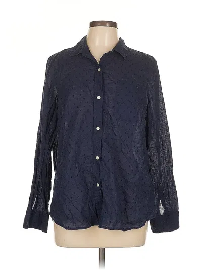 Pre-owned Gap Long Sleeve Button Down Shirt In Blue