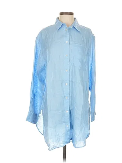 Pre-owned Gap Long Sleeve Button Down Shirt In Blue