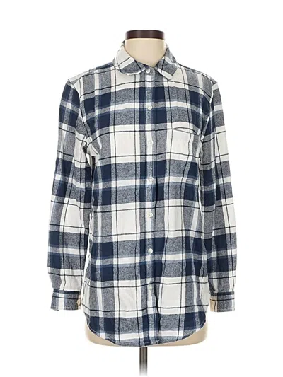 Pre-owned Gap Long Sleeve Button Down Shirt In Blue