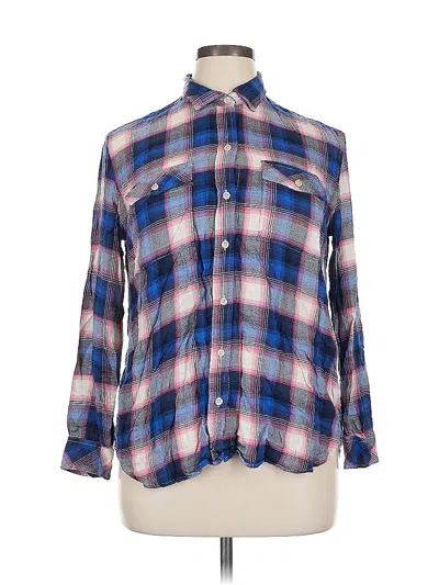 Pre-owned Gap Long Sleeve Button Down Shirt In Blue