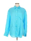 Gap Long Sleeve Button Down Shirt In Blue
