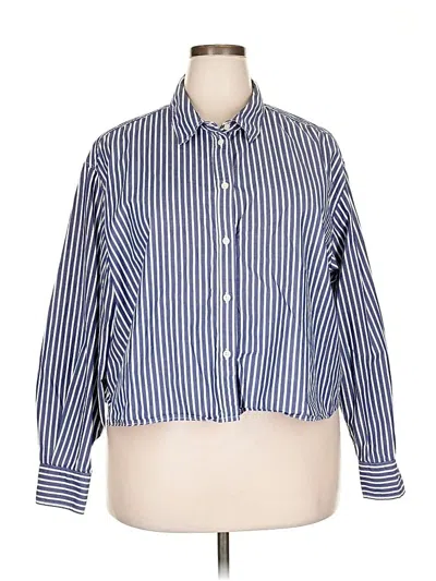 Pre-owned Gap Long Sleeve Button Down Shirt In Blue