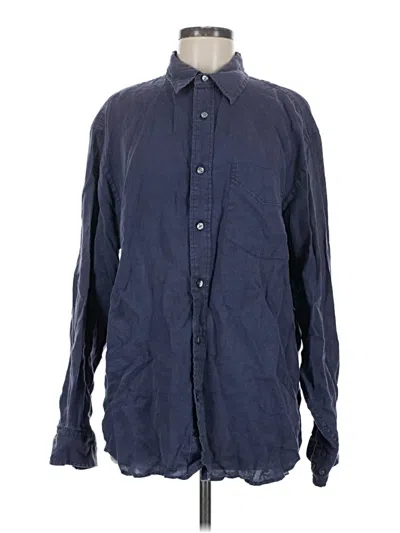 Pre-owned Gap Long Sleeve Button Down Shirt In Blue