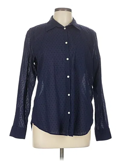 Pre-owned Gap Long Sleeve Button Down Shirt In Blue