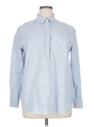 Pre-owned Gap Long Sleeve Button Down Shirt In Blue