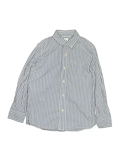 Pre-owned Gap Kids' Long Sleeve Button Down Shirt In Blue