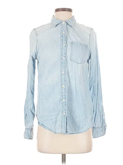 Pre-owned Gap Long Sleeve Button Down Shirt In Blue
