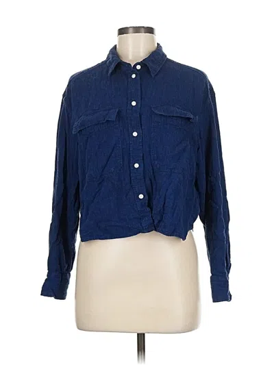 Pre-owned Gap Long Sleeve Button Down Shirt In Blue