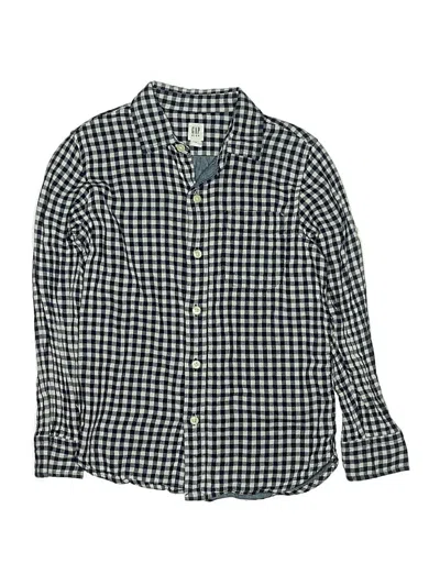 Pre-owned Gap Kids' Long Sleeve Button Down Shirt In Blue
