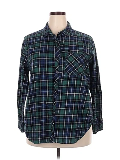 Pre-owned Gap Long Sleeve Button Down Shirt In Blue