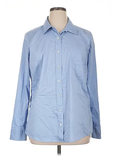 Pre-owned Gap Long Sleeve Button Down Shirt In Blue