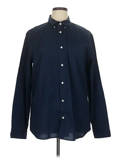 Pre-owned Gap Long Sleeve Button Down Shirt In Blue