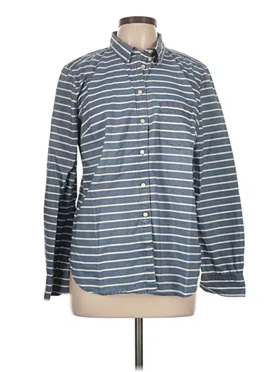 Pre-owned Gap Long Sleeve Button Down Shirt In Blue