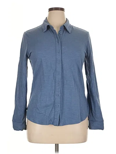 Pre-owned Gap Long Sleeve Button Down Shirt In Blue